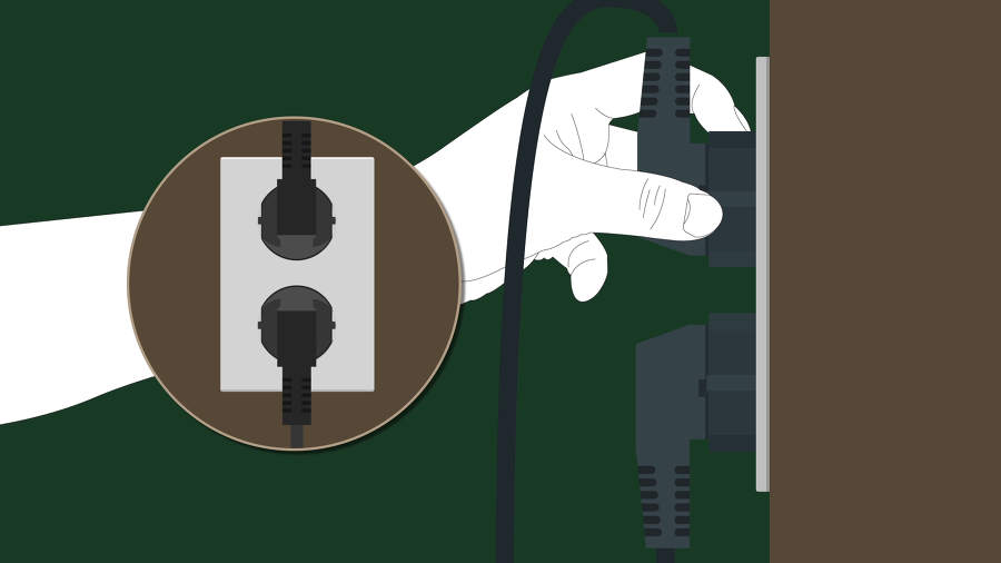 the direction of the outlet 4