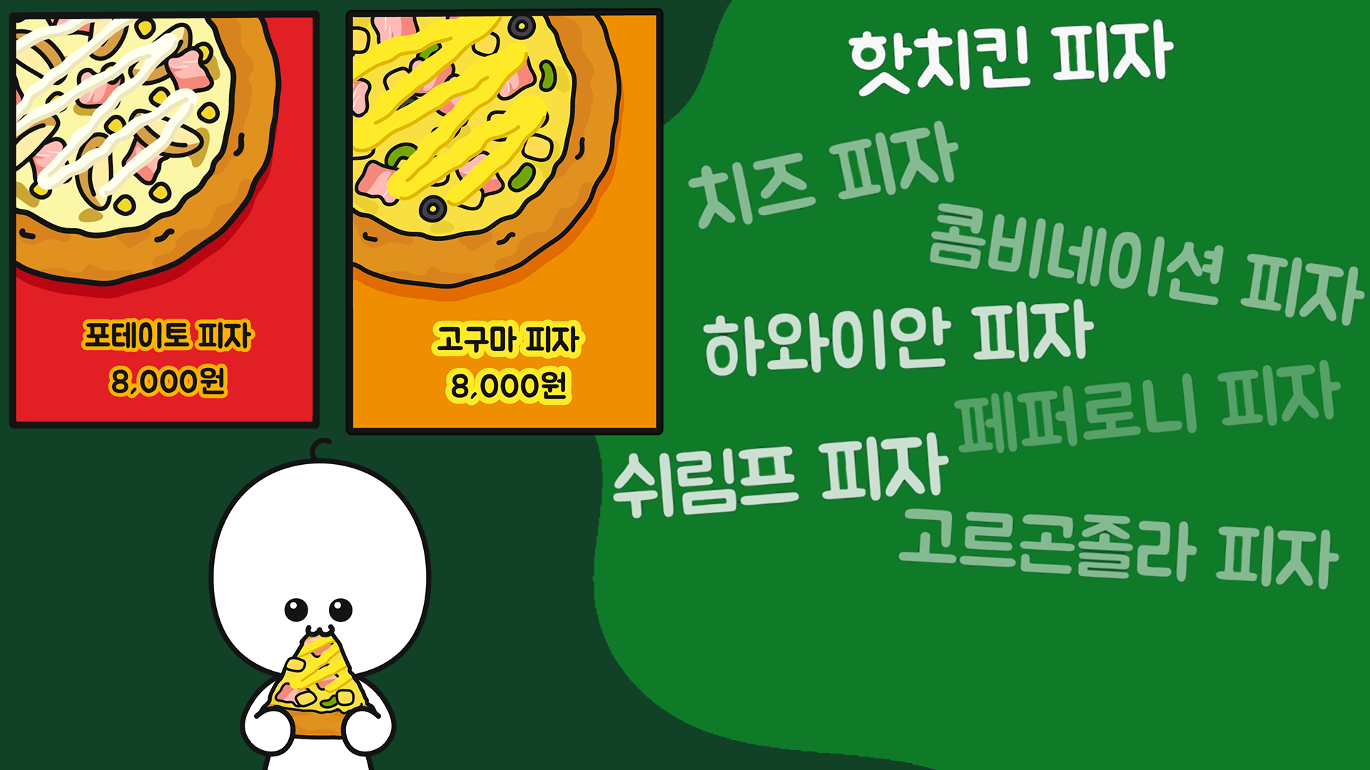 피자 메뉴명은 대부분 영어인데, 왜 고구마 피자는 한국어일까?
