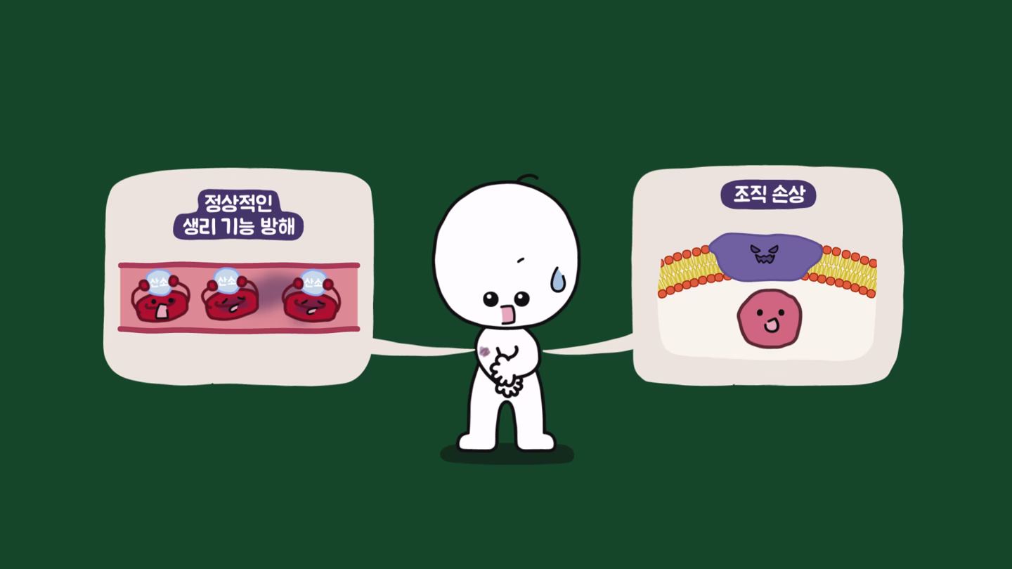 독이 생리 기능과 조직에 미치는 영향