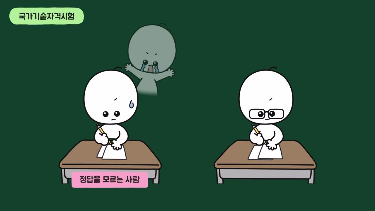 답을 들은 수험생과 원래 정답을 아는 수험생의 비교